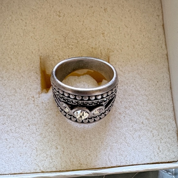 Premier Designs Silver Ring with Clear Stones - Picture 5 of 5